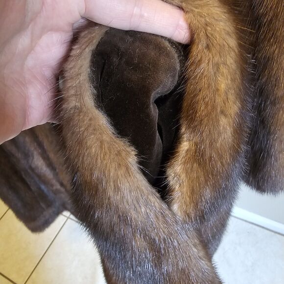 Vintage EMBA Lunaraine Natural Demi-Buff Mink Coat Full Length Dittrich Furs M - Picture 8 of 15